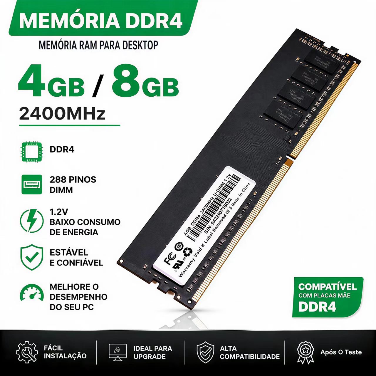 DDR4 RAM 4GB 8GB 2400MHz Deskt - Ddr4 2400Mhz ulasan dan harga