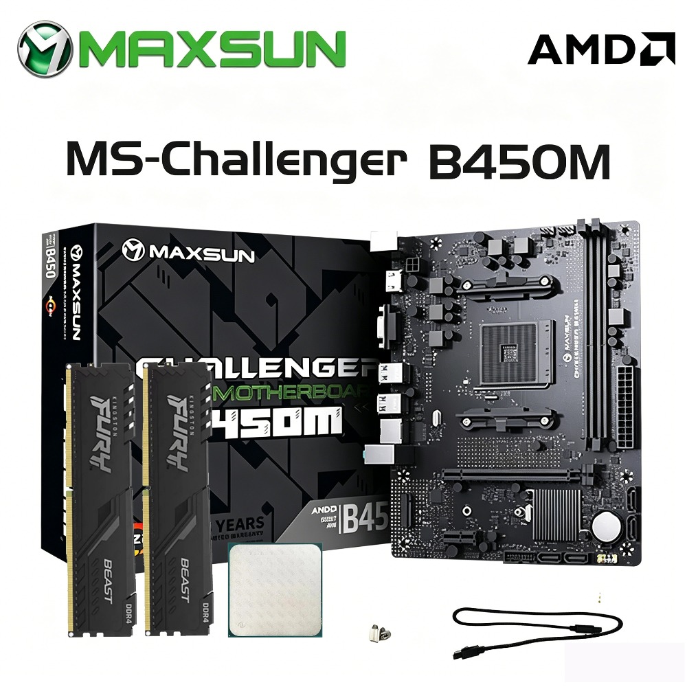 Maxsun B450 Motherboard + AMD  - Ddr4 3200Mhz ulasan dan harga